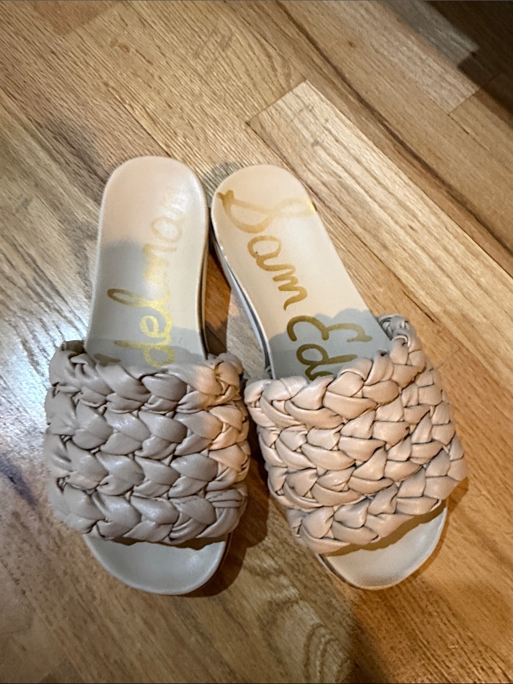 Sam Edelman Sandals, Leather Braided Straps, Size 6,